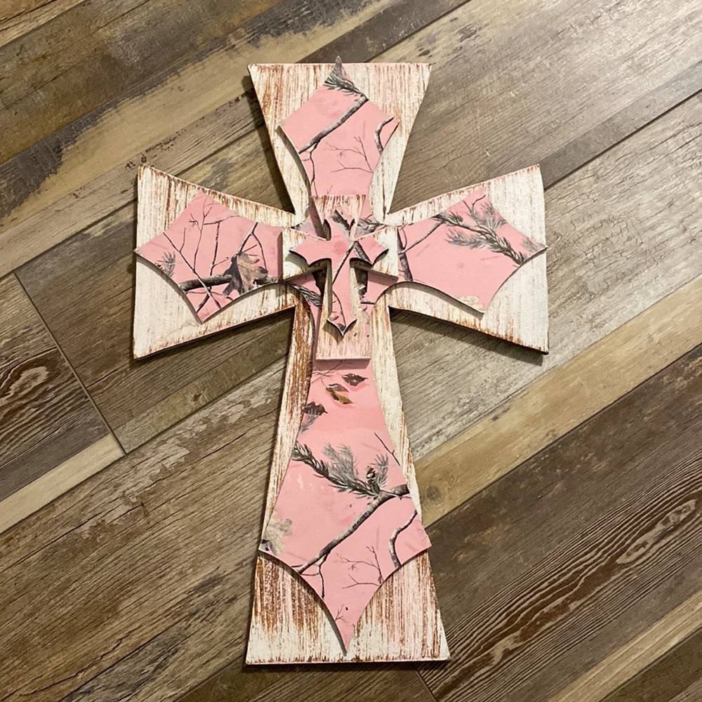 Pink Camo Cross